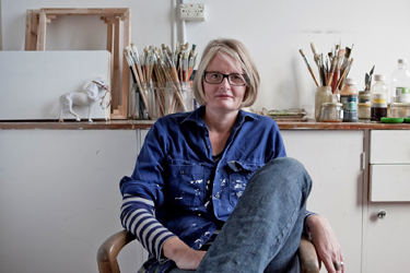 portrait of Madeleine Preston in an art studio