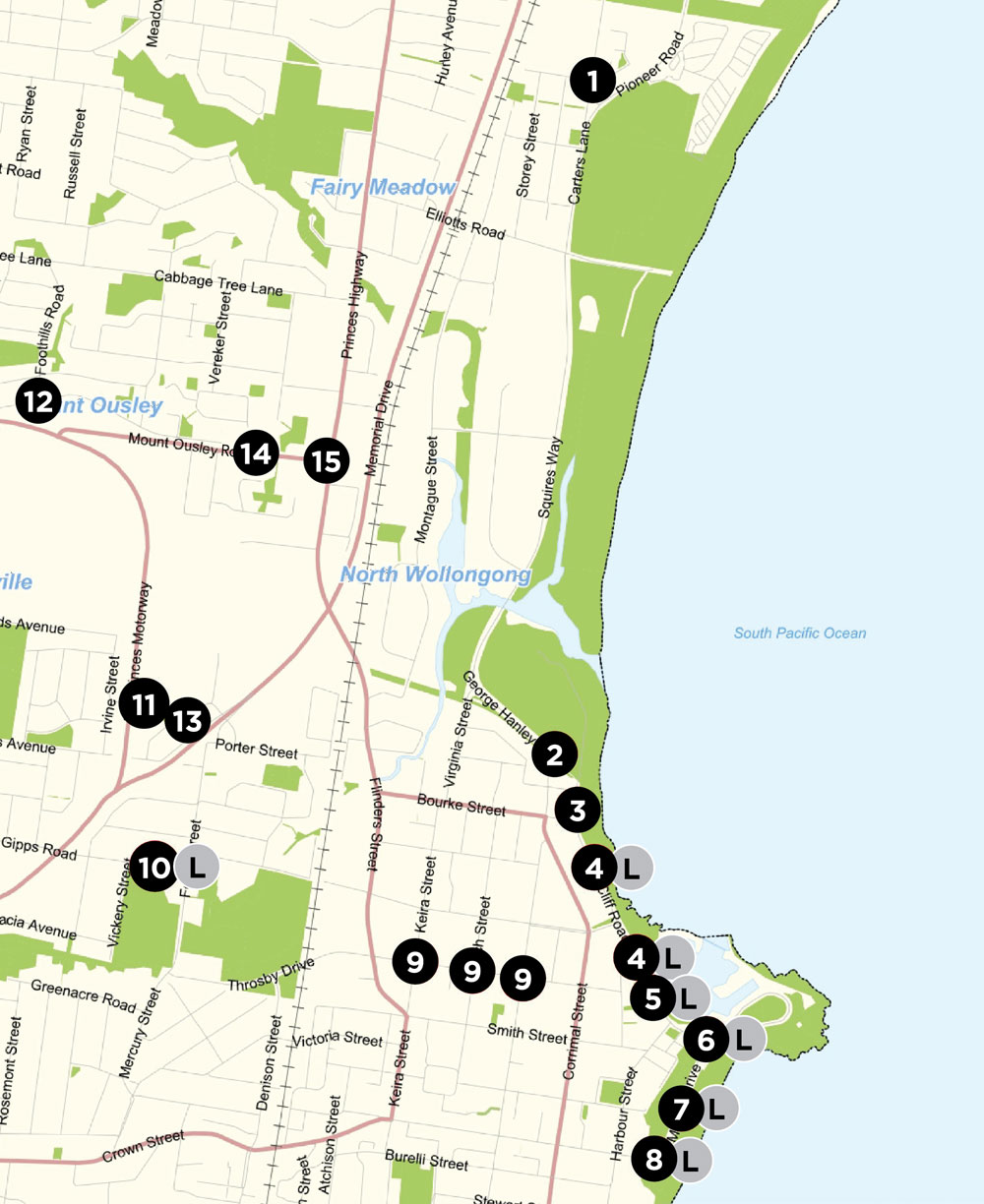 Map of key road works locations for UCI