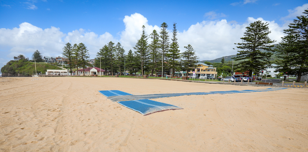 Beach matting at Austinmer beach