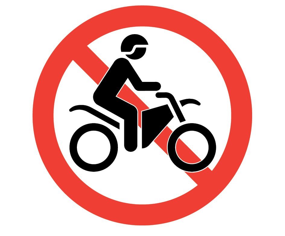 No motorbikes