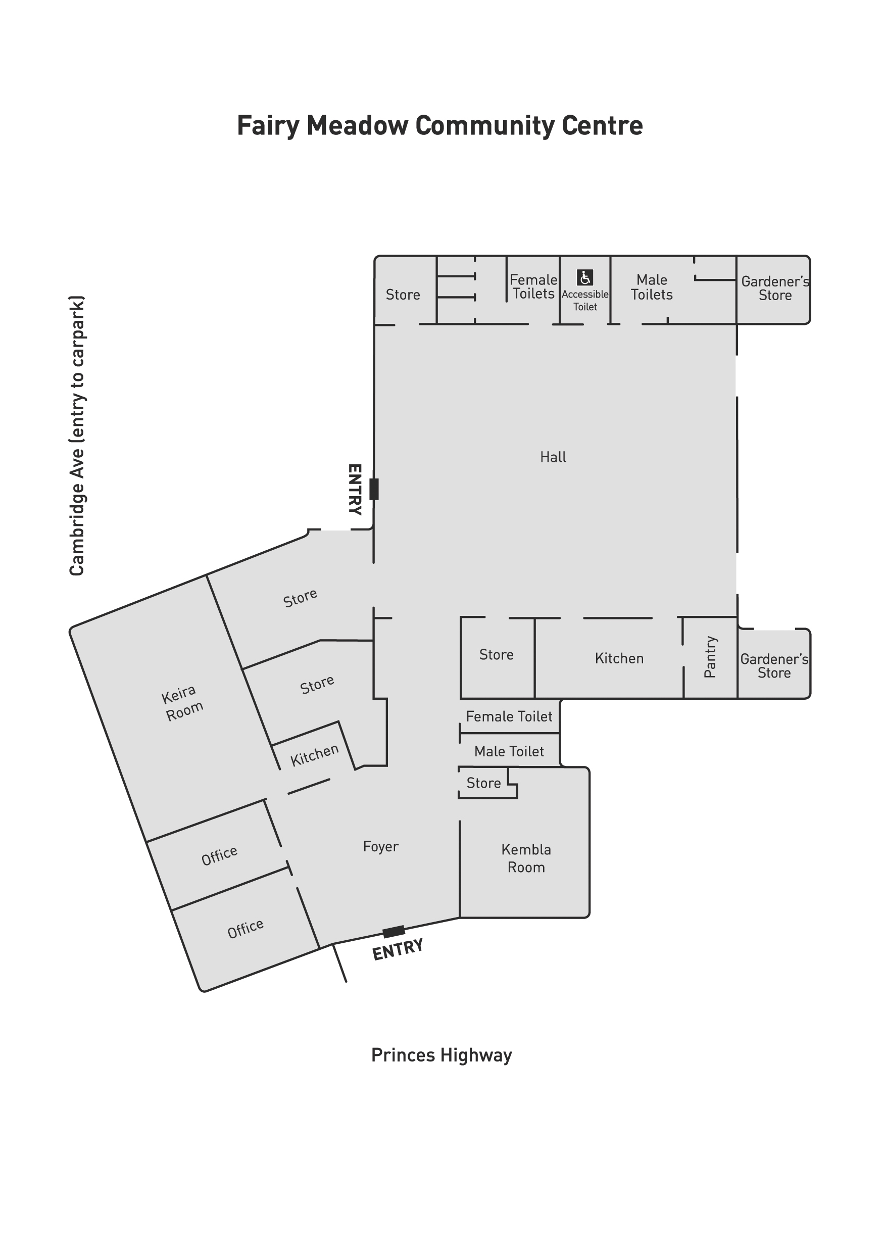 Fairy Meadow Community Centre Floorplan