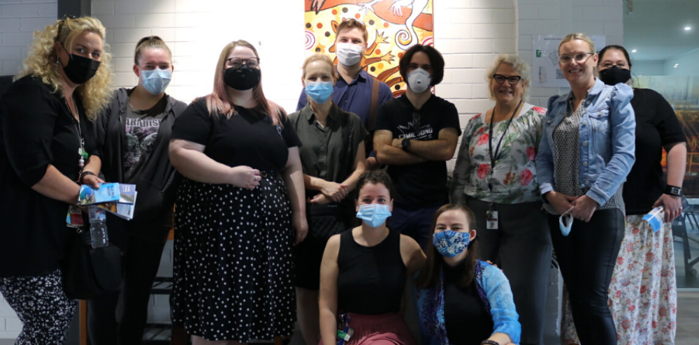 Wollongong City Libraries staff posing for a group photo