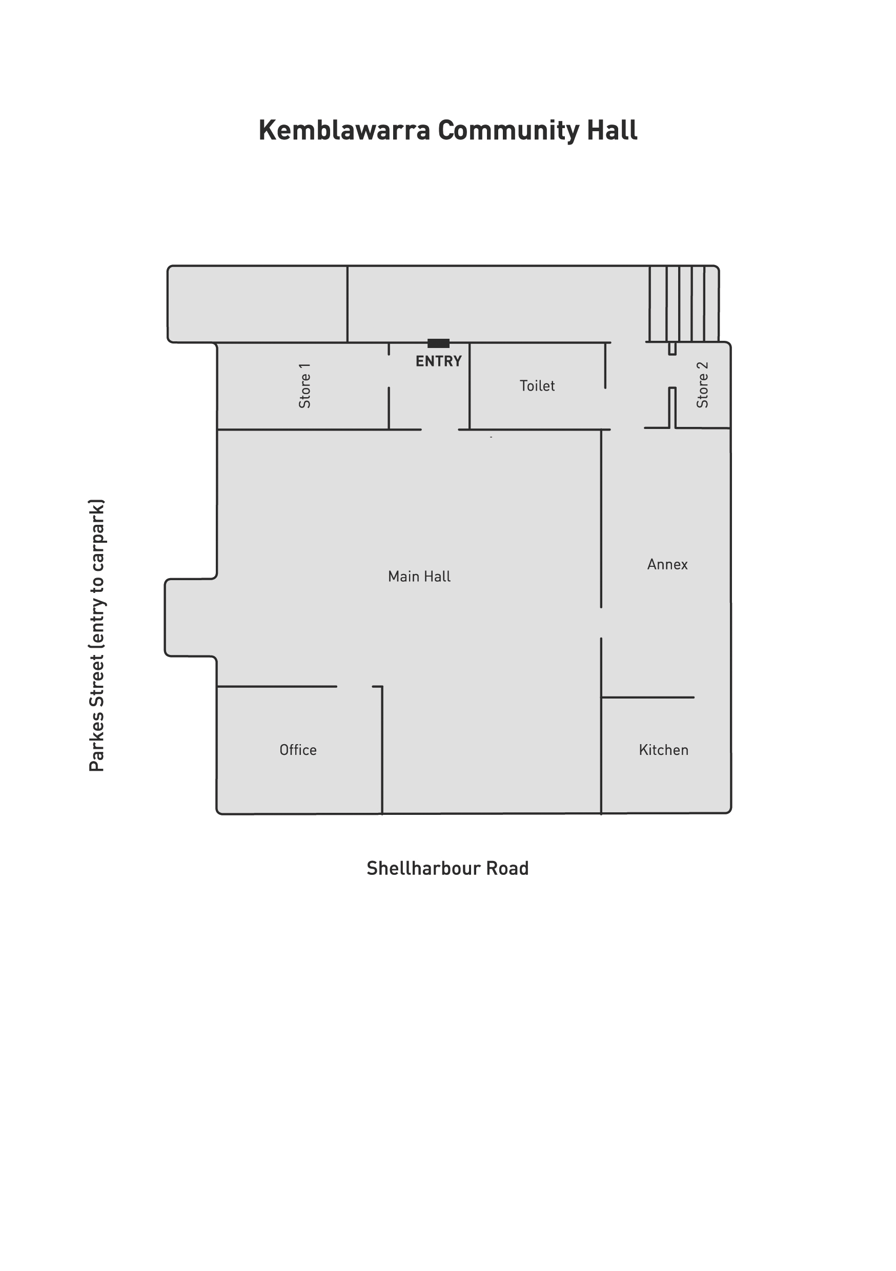 Kemblawarra Community Hall Floorplan